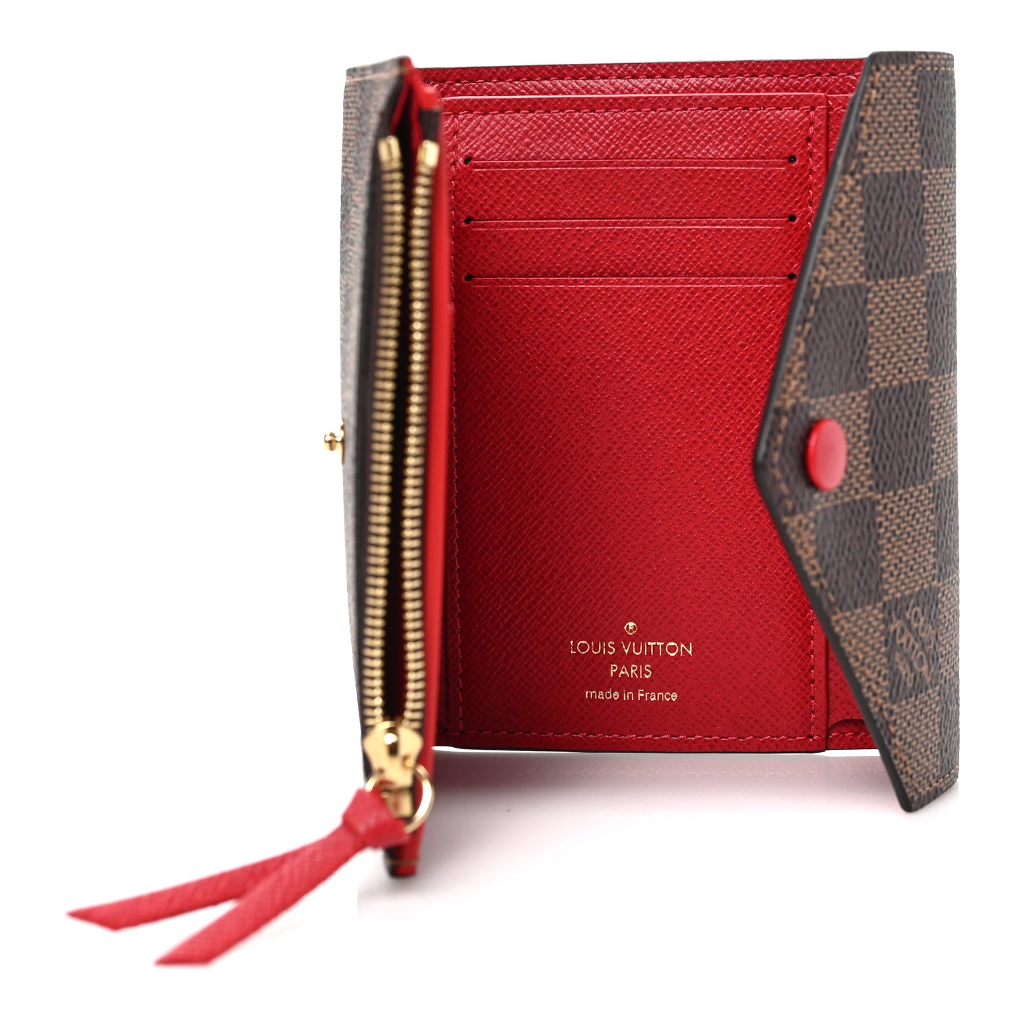 Louis Vuitton Damier Ebene Victorine Wallet Cherry 5 of 6