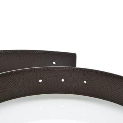Hermes Swift Epsom 32mm H Belt 80 Black Chocolate 5 of 8
