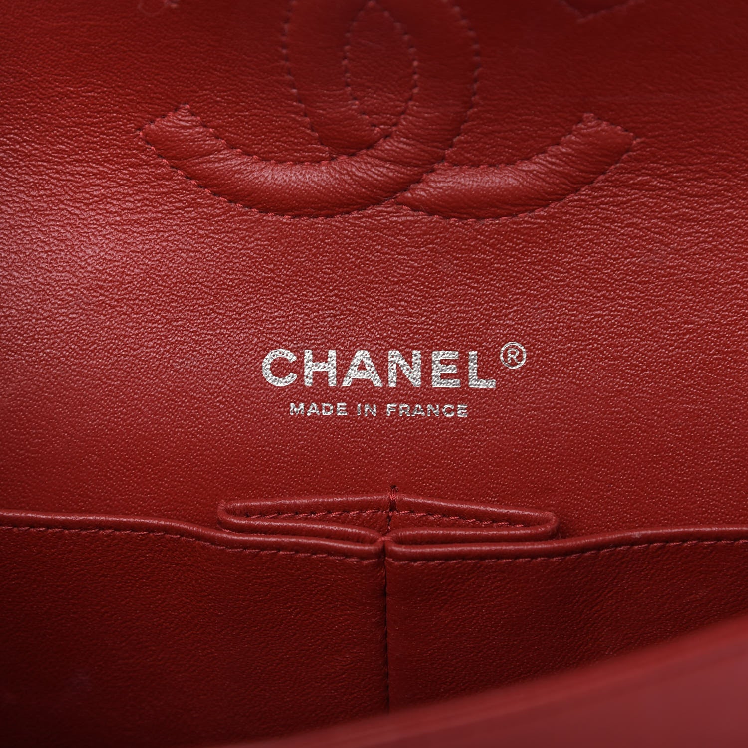 Chanel Lambskin Quilted Medium Double Flap Red 9 of 10