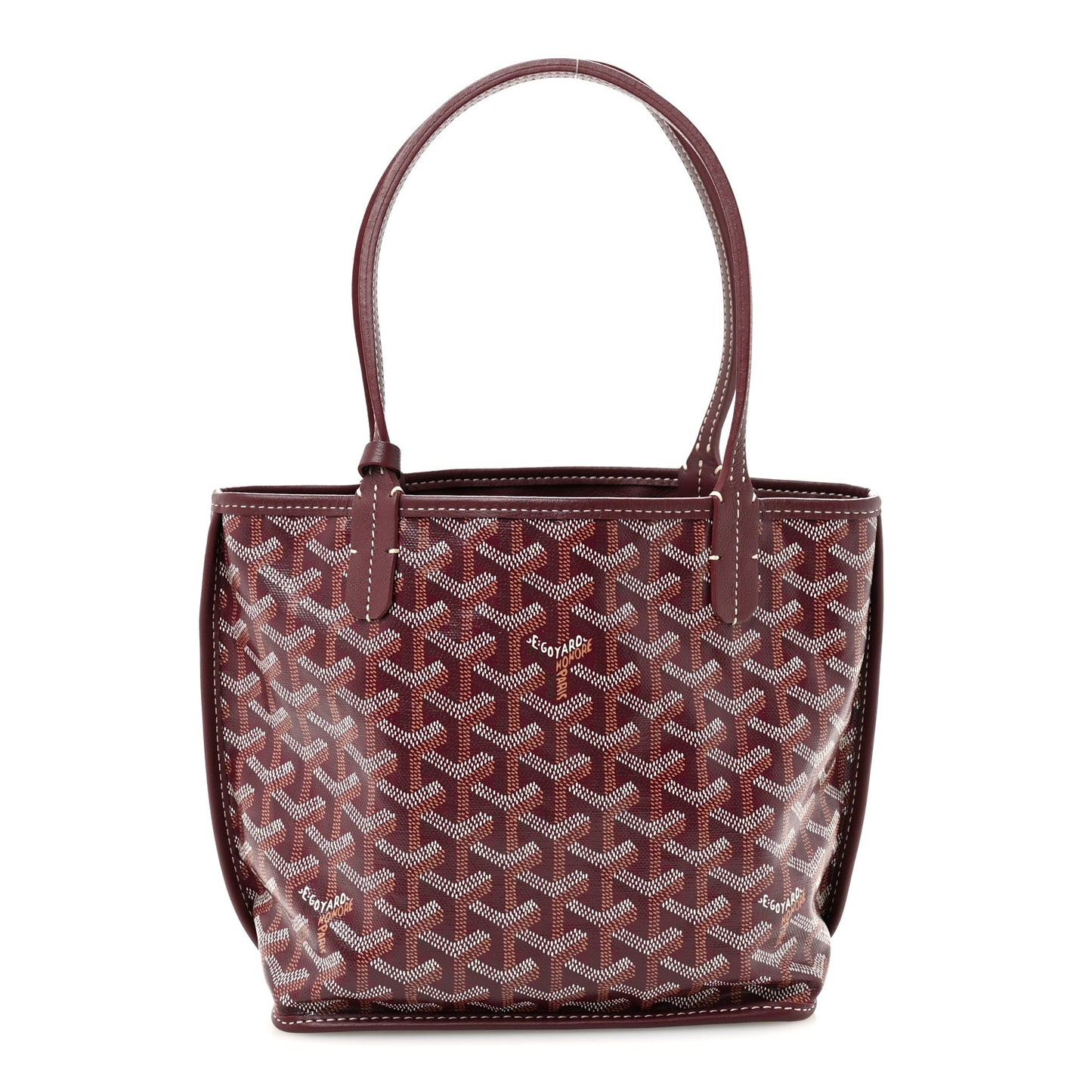 Goyardine Reversible Mini Anjou Burgundy