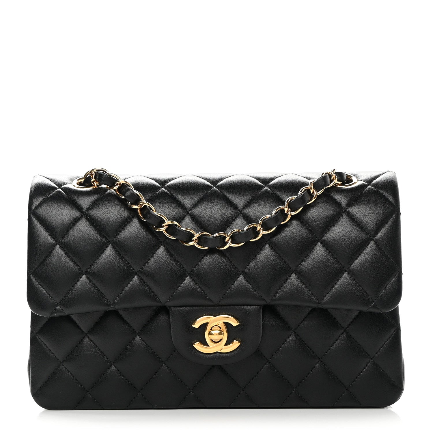 Chanel Lambskin Quilted Small Double Flap Black 1 of 14