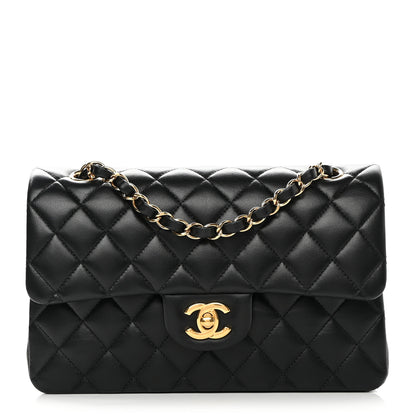 Chanel Lambskin Quilted Small Double Flap Black 1 of 14