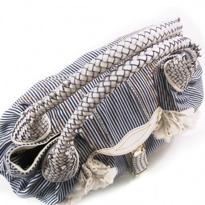 Fendi Denim Fur Striped Spy Blue 6 of 14