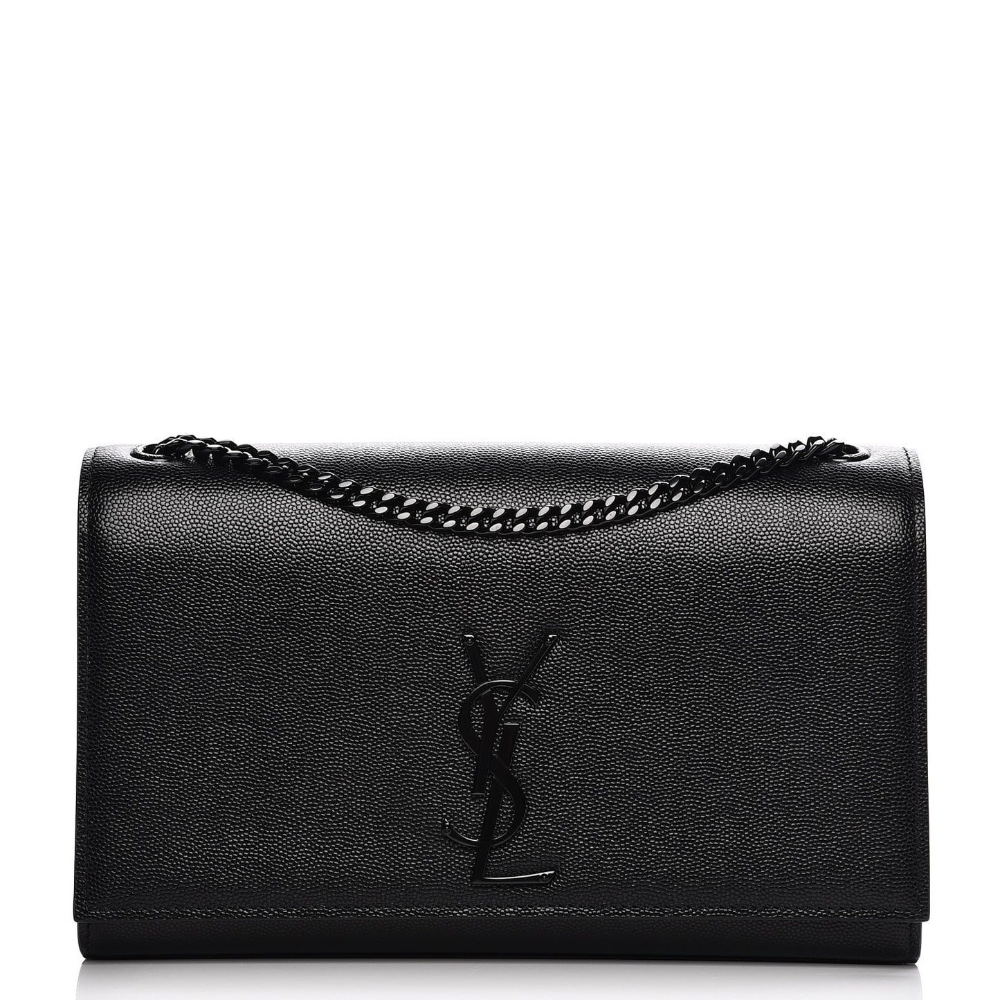Grain De Poudre Medium Classic Monogram Kate Satchel Black