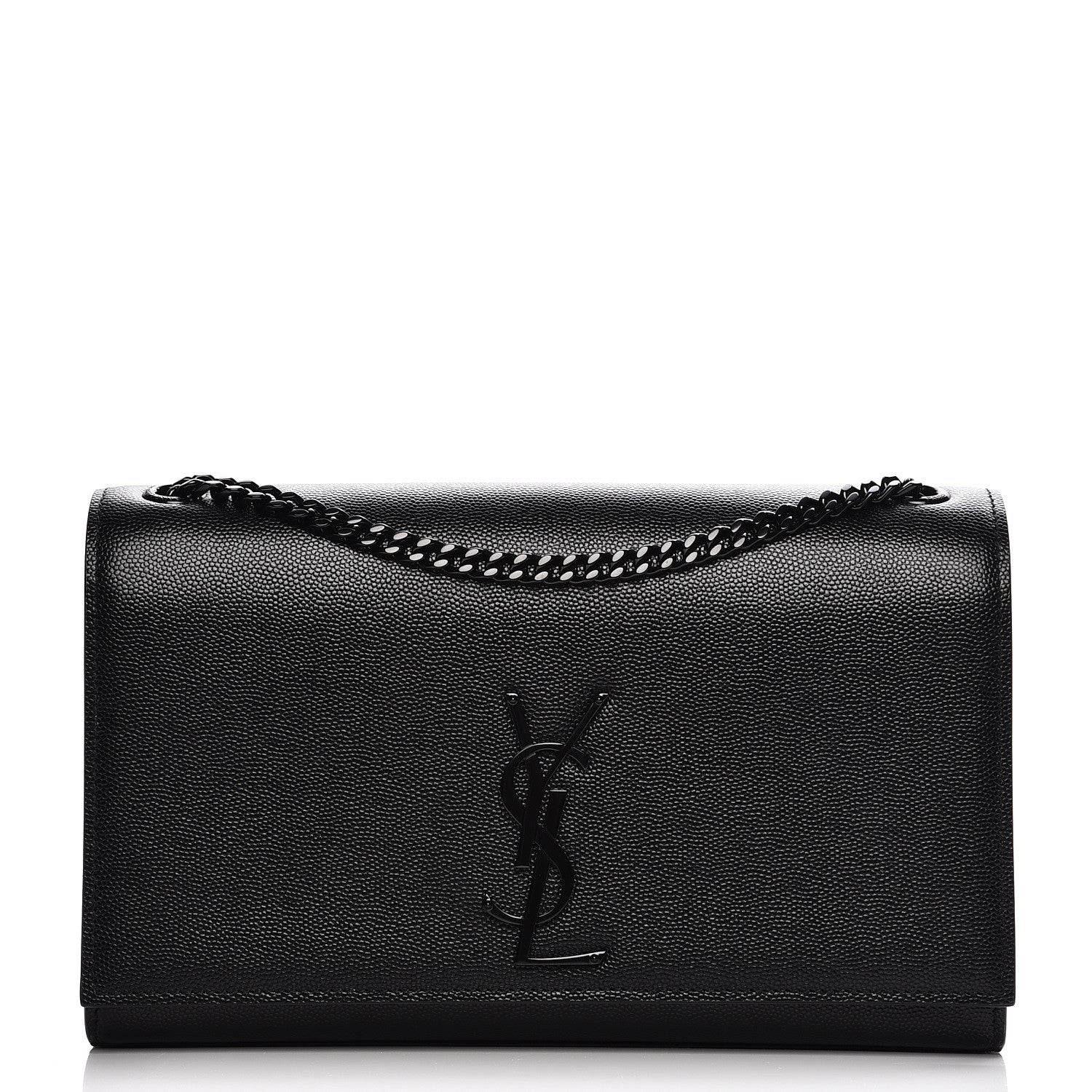 Saint Laurent Grain De Poudre Medium Classic Monogram Kate Satchel Black 1 of 7