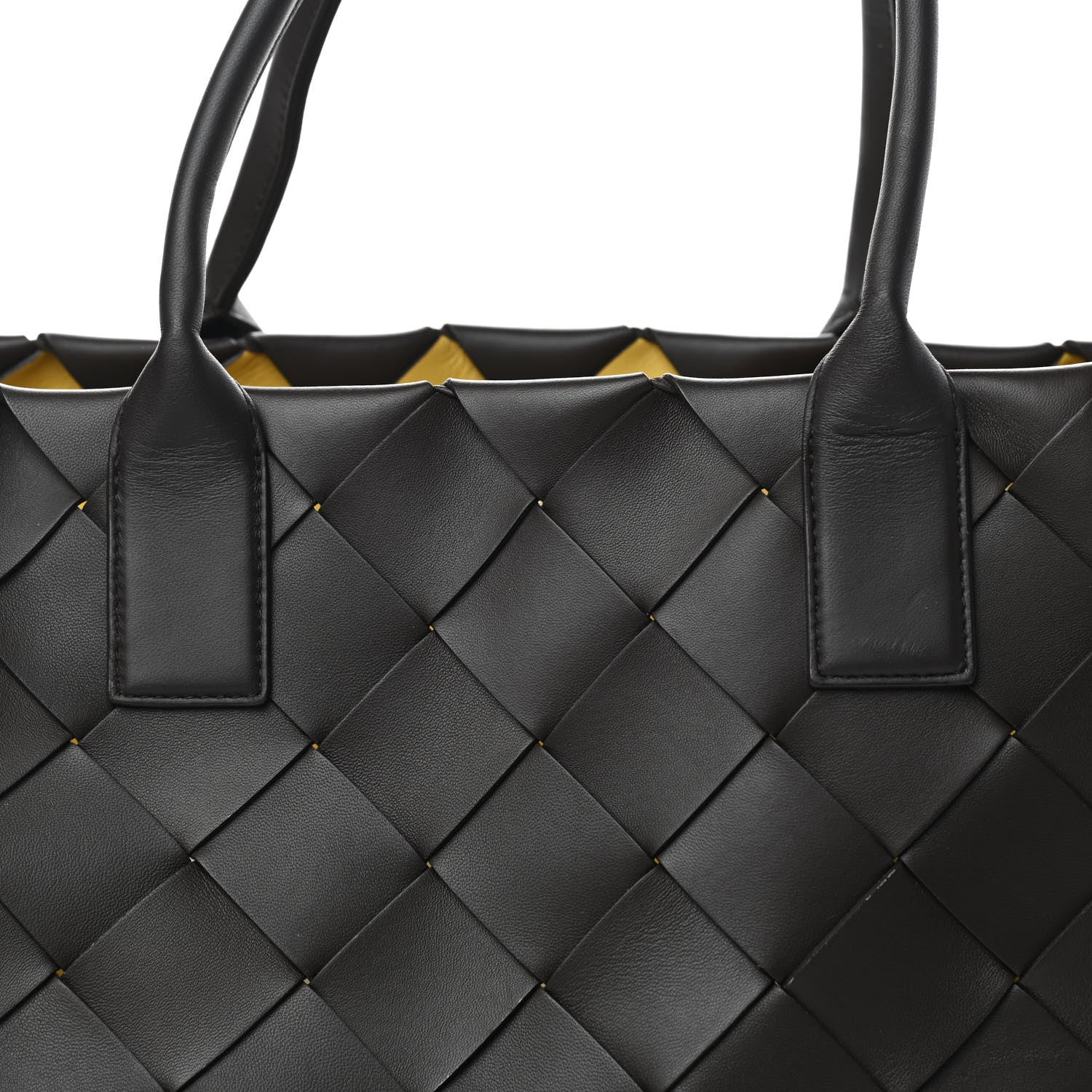Bottega Veneta Nappa Intrecciato Maxi Cabat Tote Brown Yellow 9 of 9