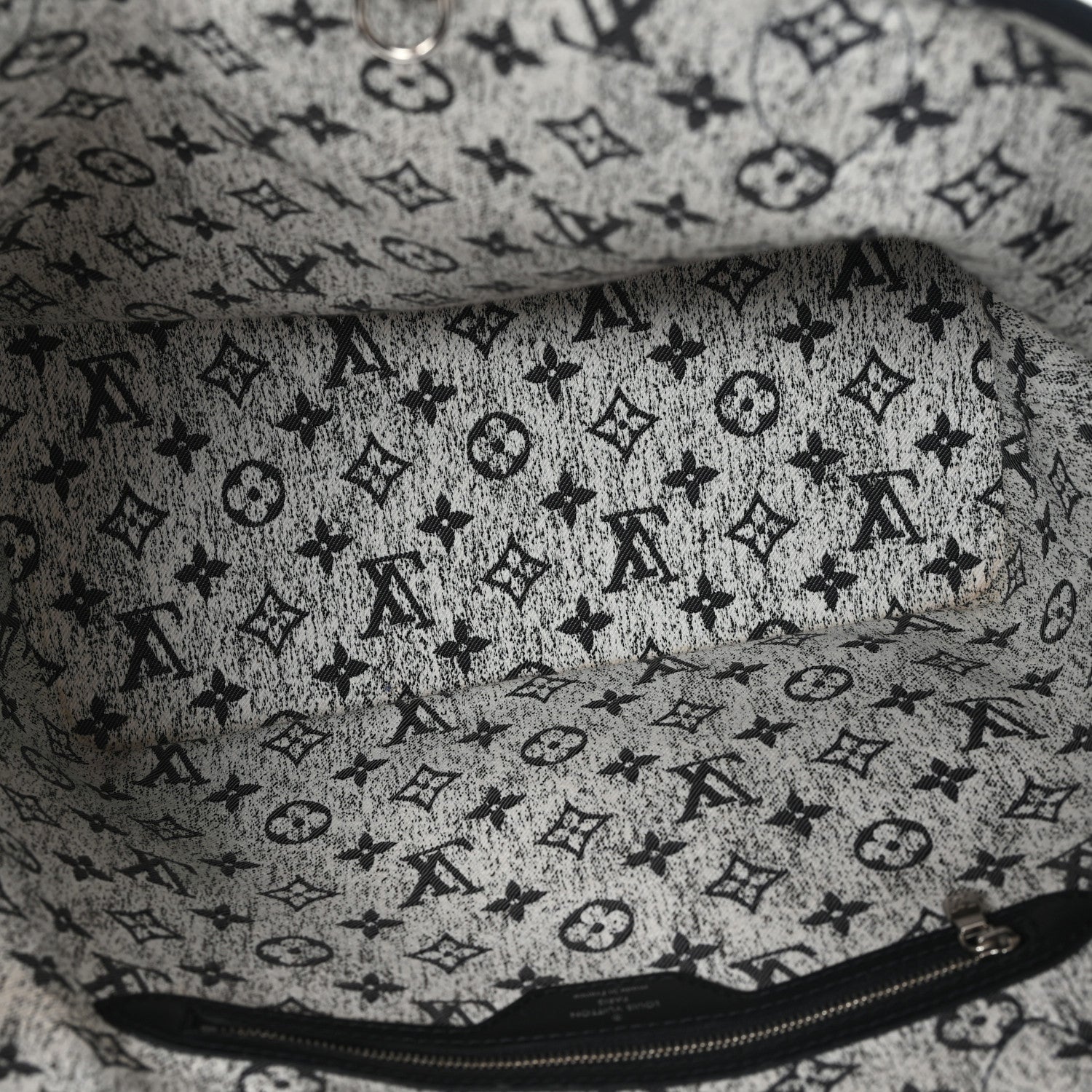 Louis Vuitton Denim Monogram Jacquard Neverfull MM Grey 6 of 10
