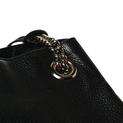 Gucci Pebbled Calfskin Medium Soho Chain Shoulder Bag Black 16 of 18