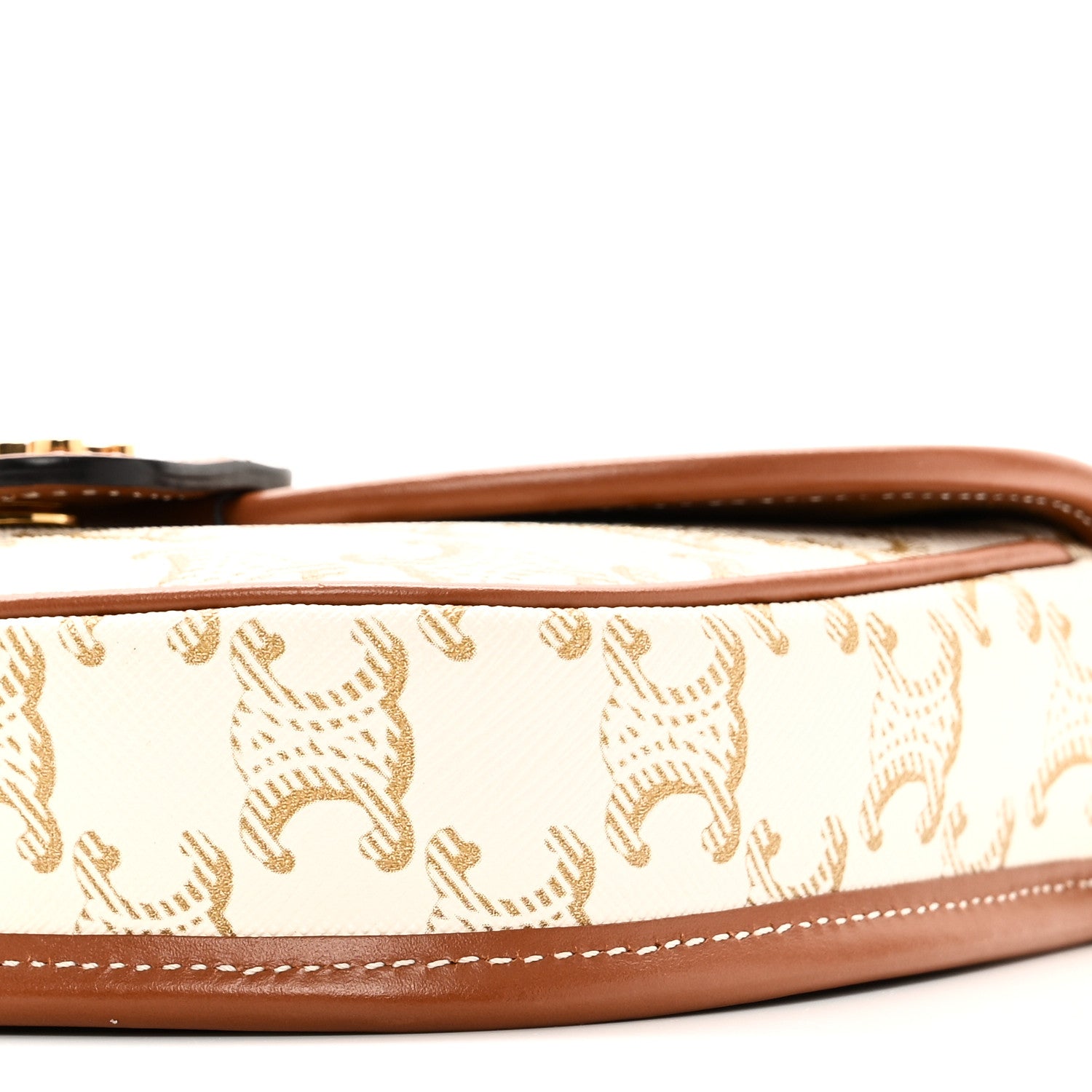 Celine Triomphe Canvas Calfskin Mini Besace Bag White 10 of 10