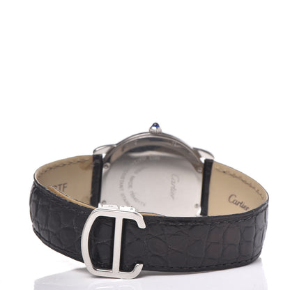 Cartier Stainless Steel Alligator 36mm Ronde Solo Quartz Watch 4 of 8