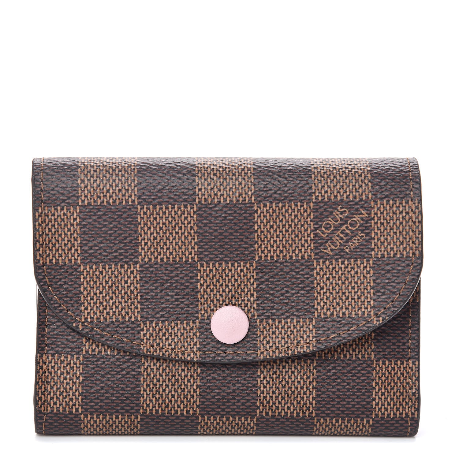 Louis Vuitton Damier Ebene Rosalie Coin Purse Rose Ballerine 1 of 7