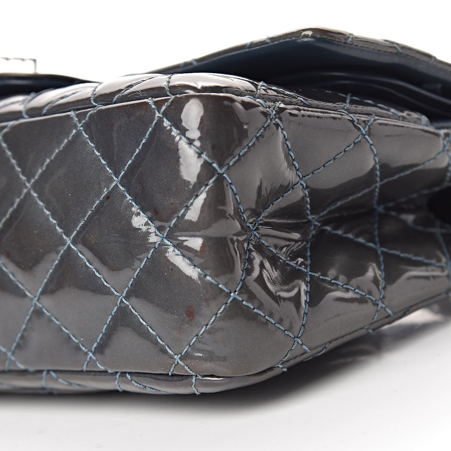Patent Quilted 2.55 Reissue 225 Flap Blue