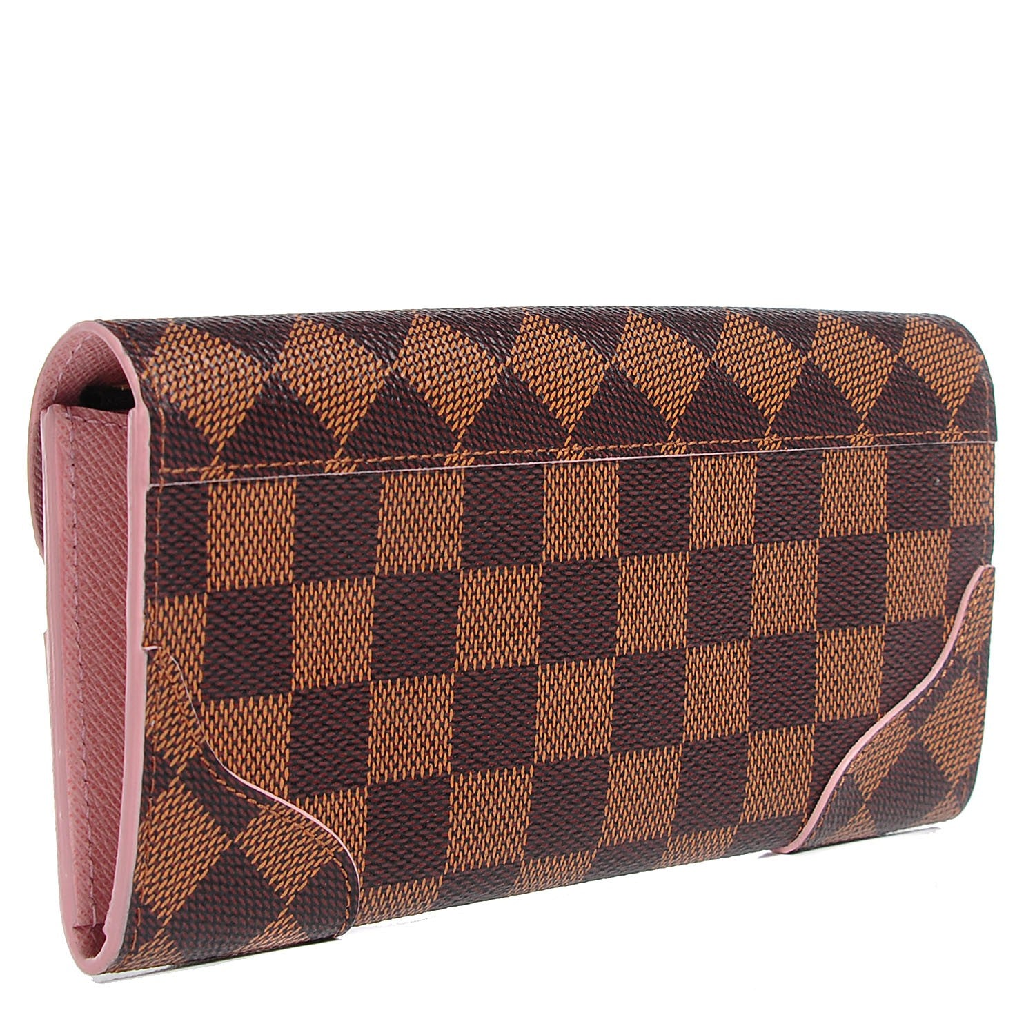 Louis Vuitton Damier Ebene Caissa Wallet Rose Ballerine 3 of 8