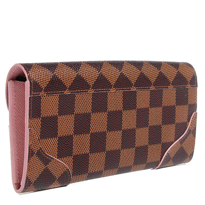 Louis Vuitton Damier Ebene Caissa Wallet Rose Ballerine 3 of 8