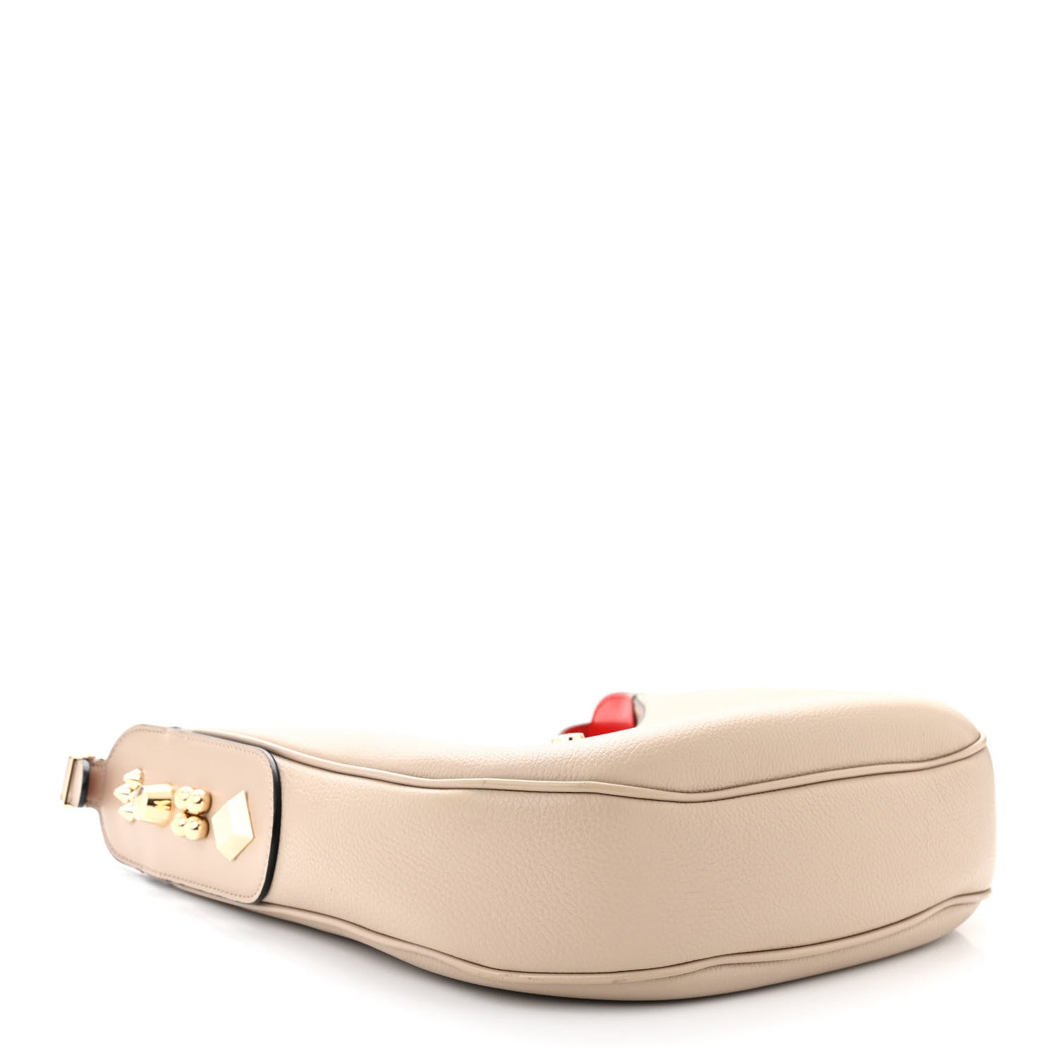 Christian Louboutin Grained Calfskin Carasky Shoulder Bag Feve 4 of 14