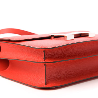 Hermes Epsom Enamel Constance 24 Rouge De Coeur Rubis 6 of 11