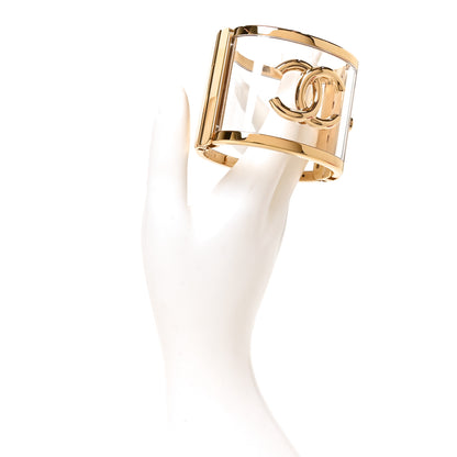 Chanel Resin CC Cuff Gold 2 of 4