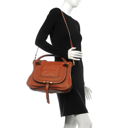 Chloe Calfskin Medium Marcie Satchel Tan 2 of 8