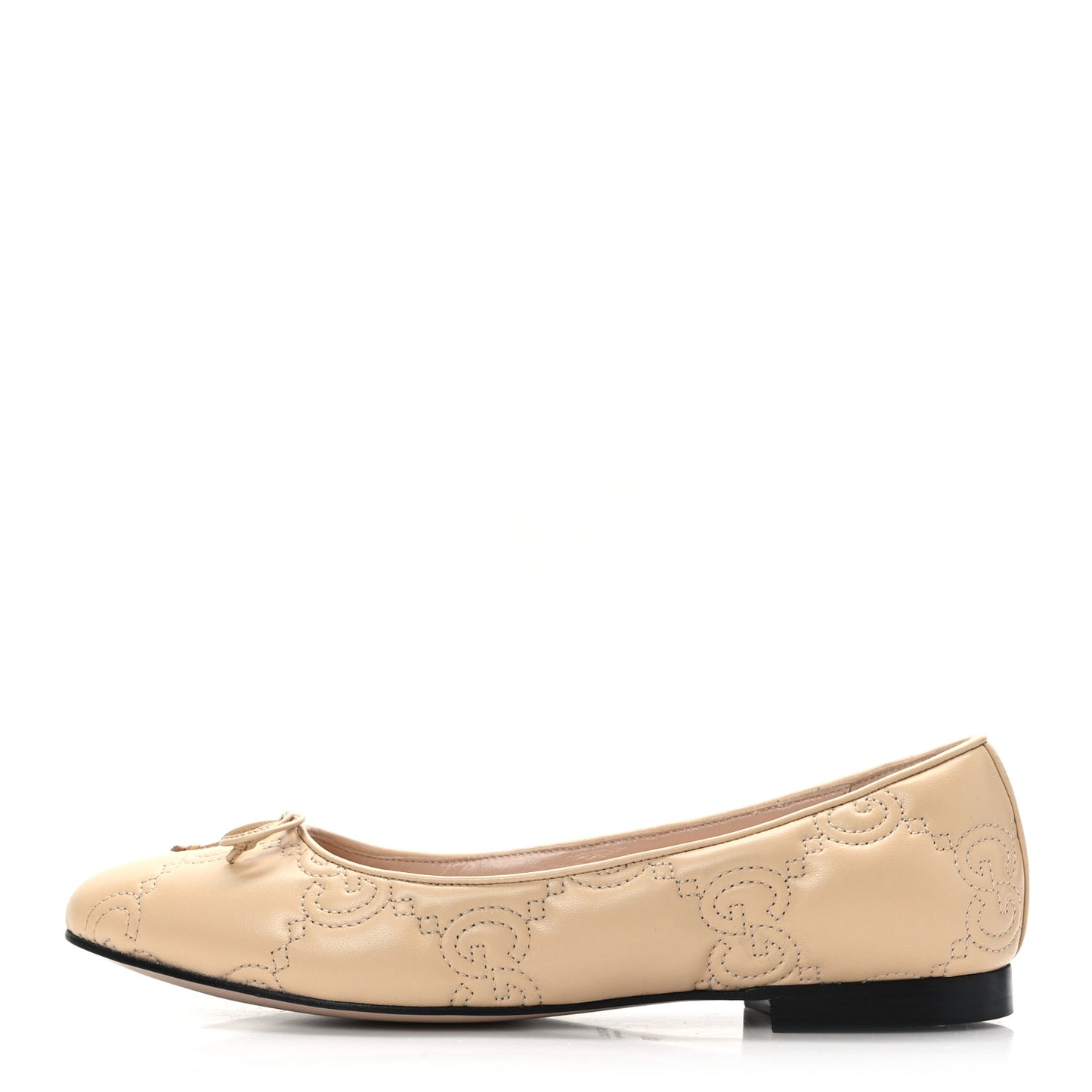 Nappa GG Matelasse Jolie Ballet Flats 39 Naturale