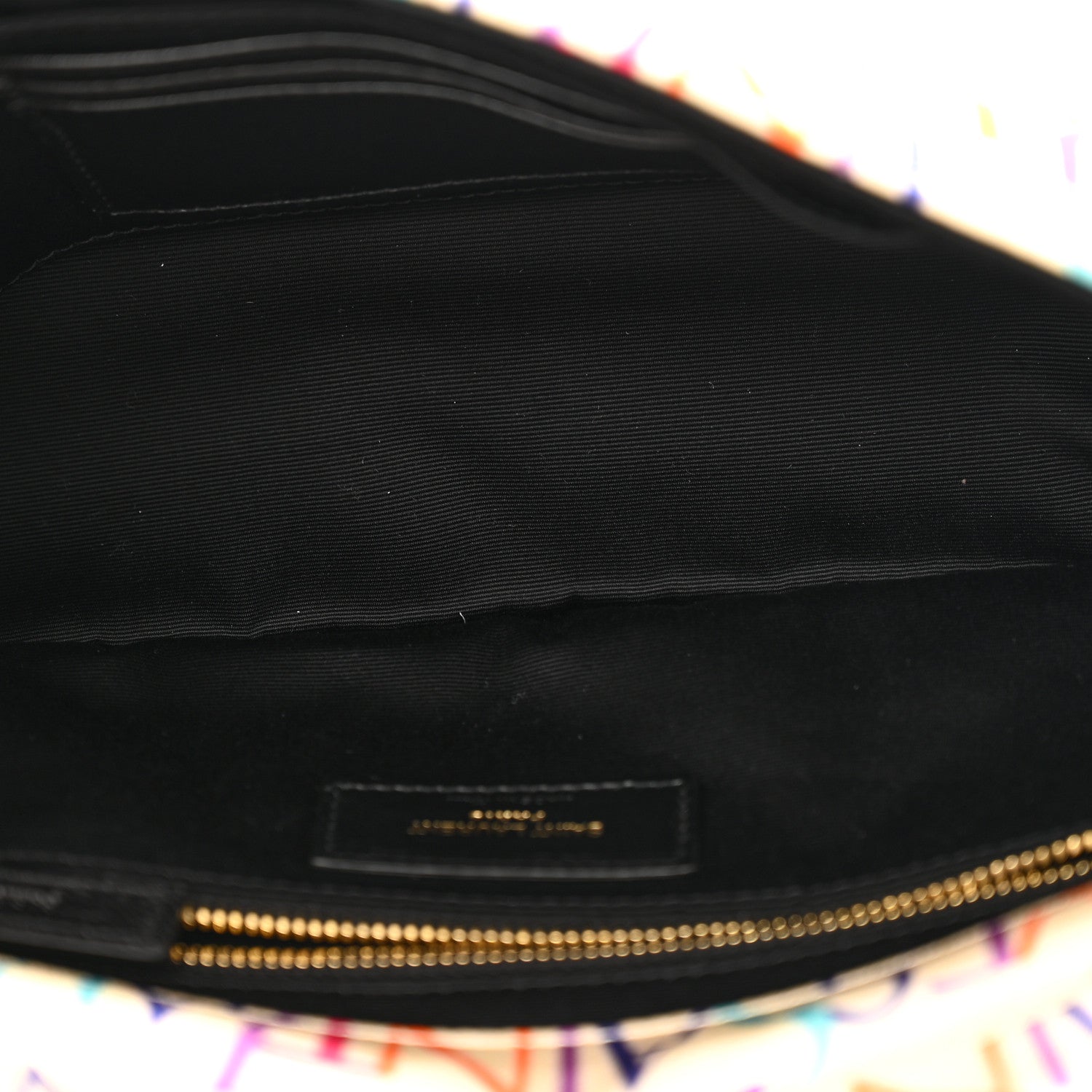 Saint Laurent Silk Carre Rive Gauche Print Patchwork Monogram Medium Jamie Multicolor White 5 of 12