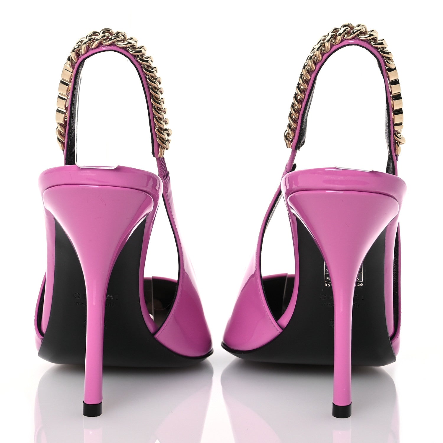 Gucci Patent Signoria Slingback Pumps 38.5 38.5 Pink 5 of 13