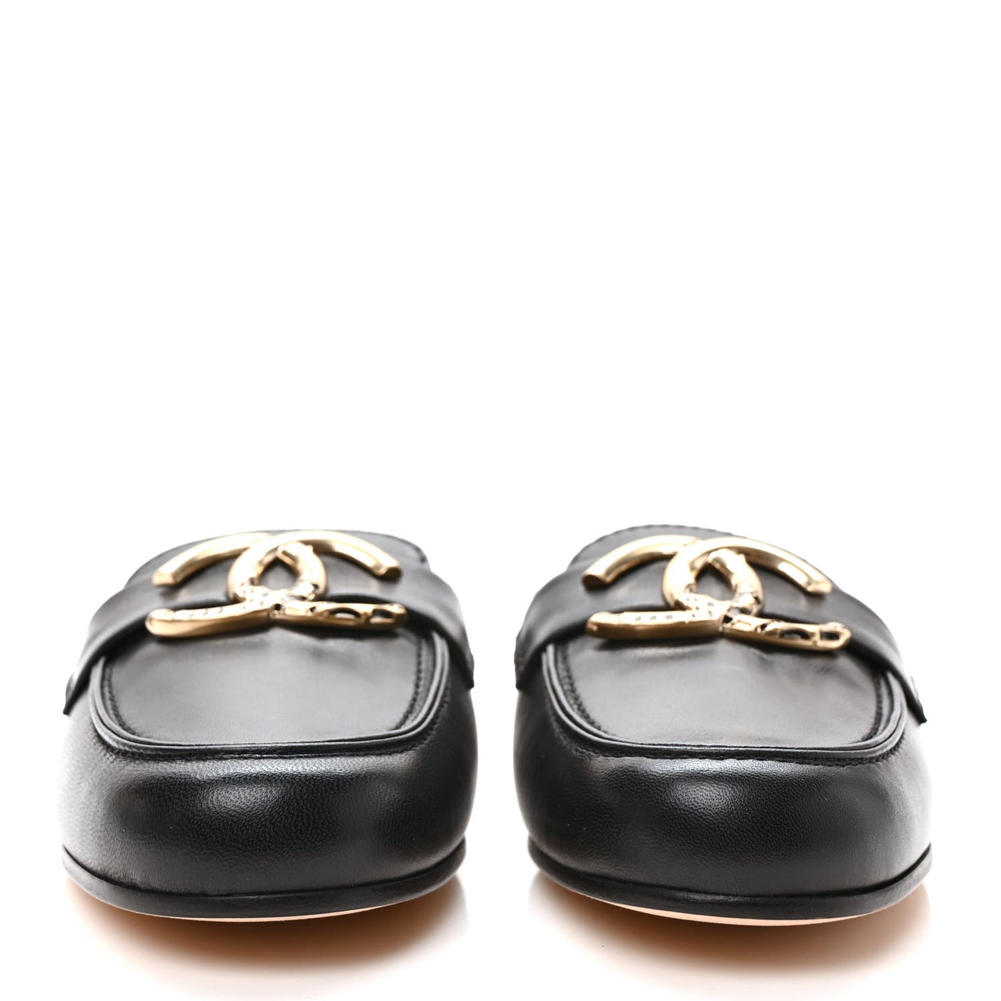 Lambskin CC Mules 35.5 Black