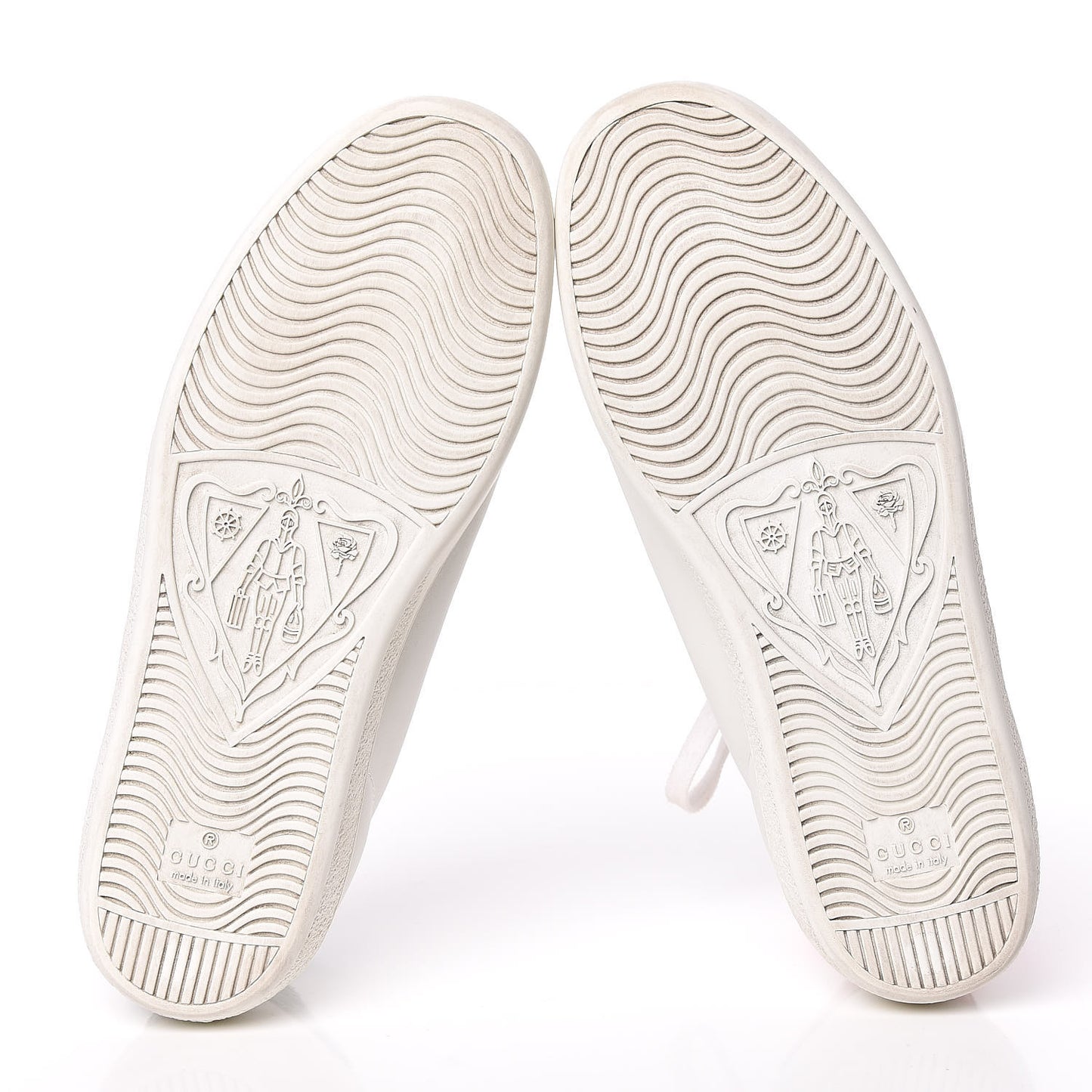 Calfskin Web Crystal Womens Mouth Ace Sneakers 37 White