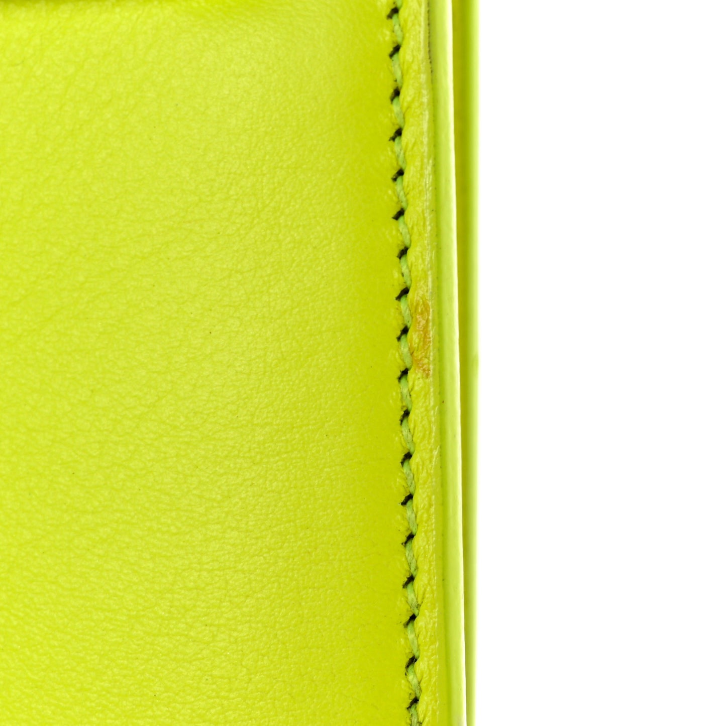 Calfskin Nano Sac De Jour Neon Yellow
