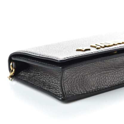 Christian Dior Metallic Grained Calfskin J'Adior Clutch Gunmetal 6 of 10