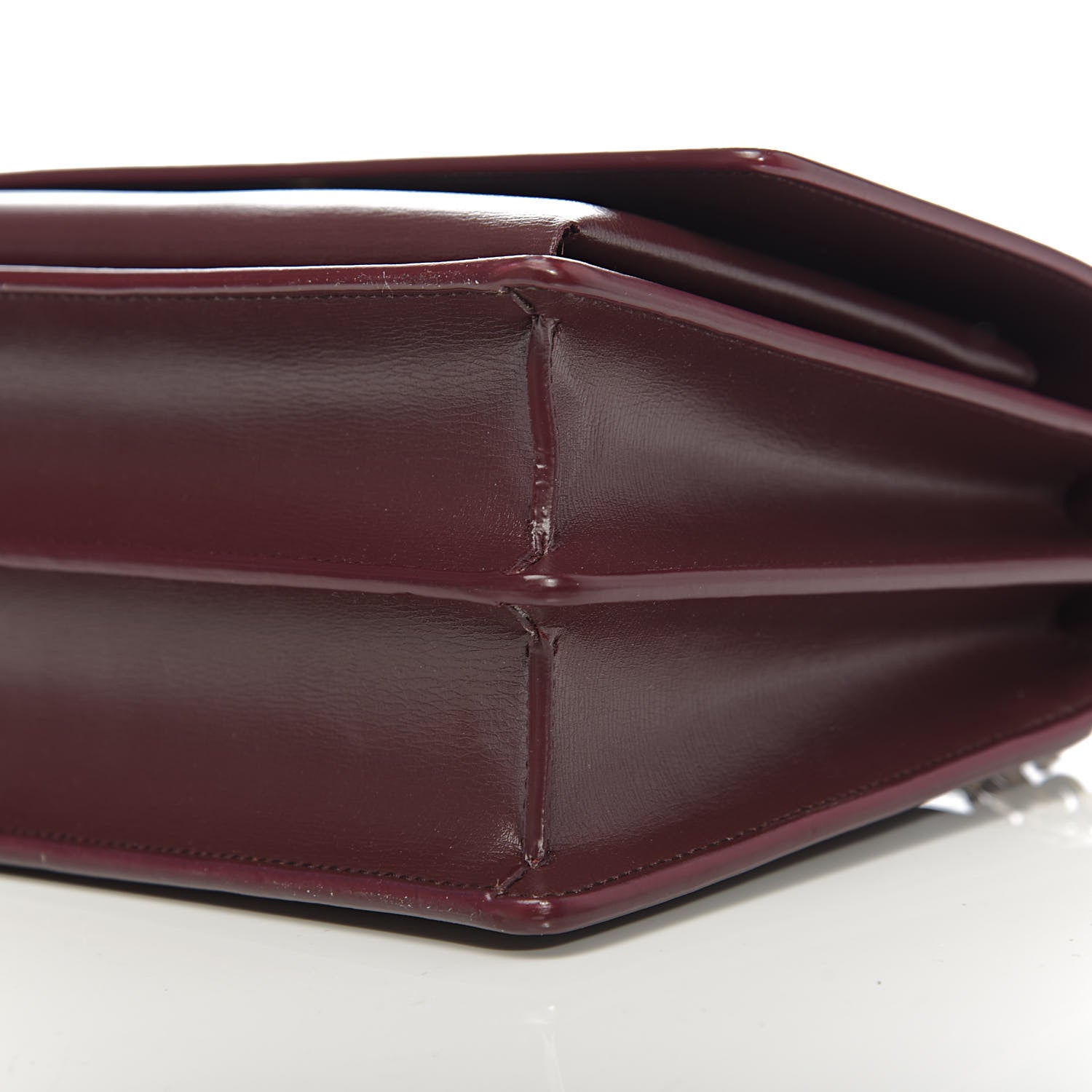 Saint Laurent Calfskin Medium Monogram Sunset Bordeaux 9 of 10