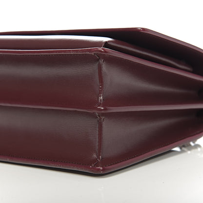 Saint Laurent Calfskin Medium Monogram Sunset Bordeaux 9 of 10