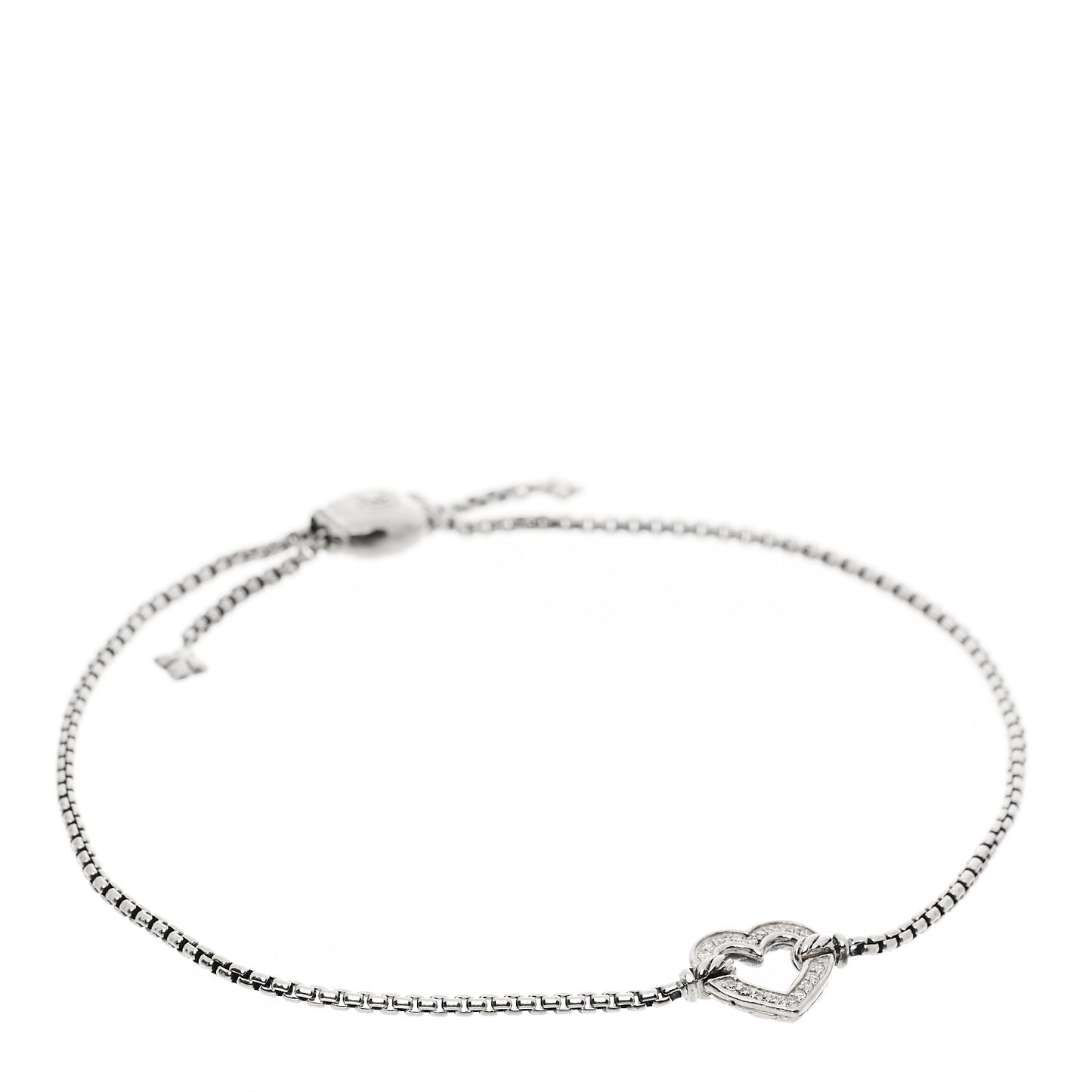Sterling Silver Diamond Valentine Hearts Bracelet