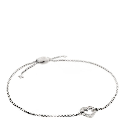 David Yurman Sterling Silver Diamond Valentine Hearts Bracelet 1 of 5