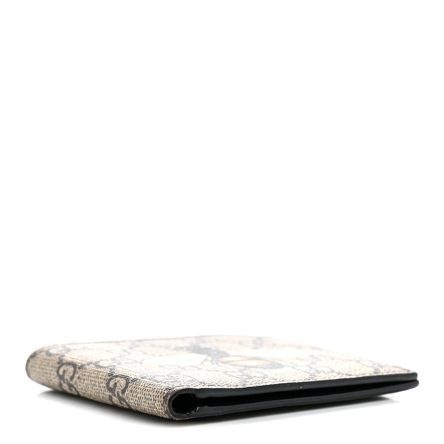 GG Supreme Monogram Bee Bi-Fold Wallet Beige