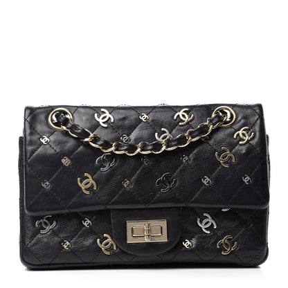 Chanel Calfskin CC Punk 2.55 Reissue 224 Flap Black 1 of 15
