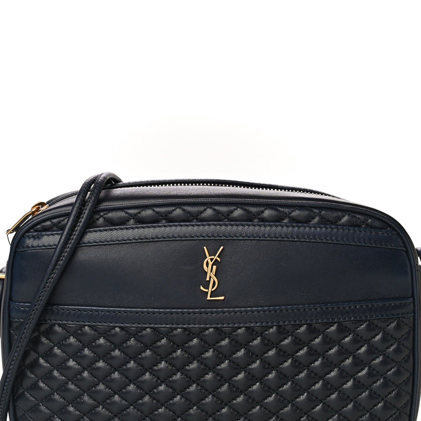 Lambskin Quilted Victoire Camera Bag Deep Marine