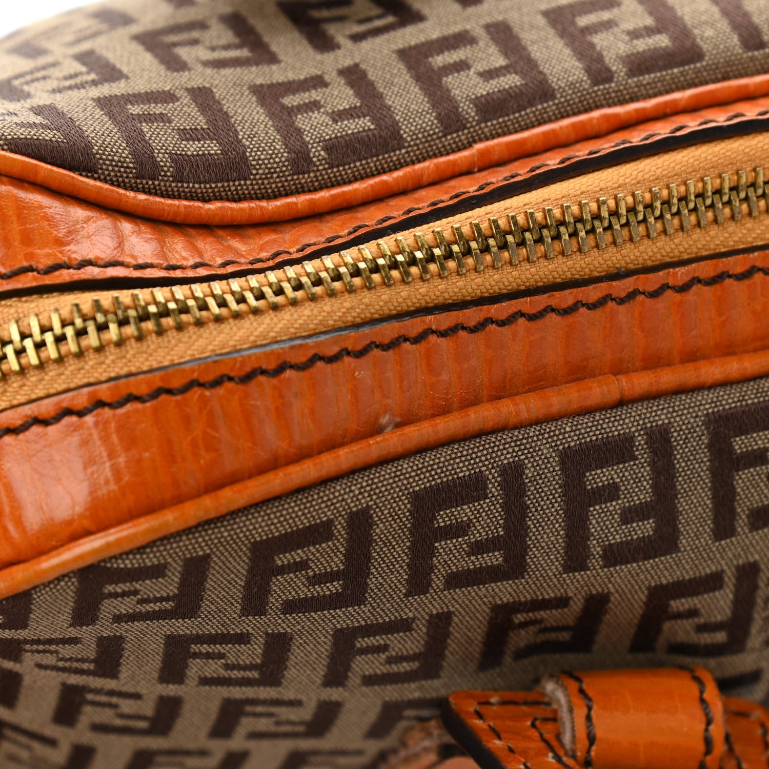 Fendi Zucchino Boston Orange 13 of 13