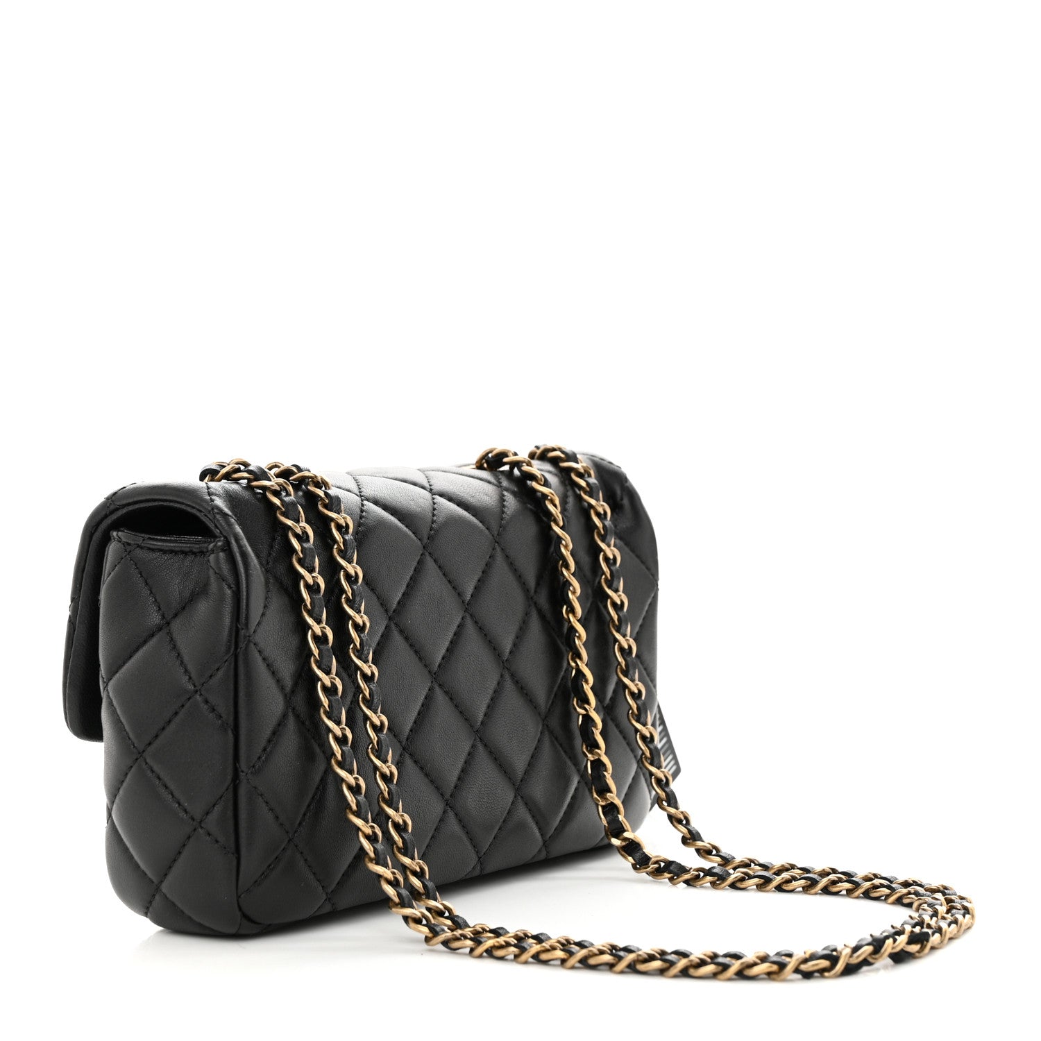 Chanel Lambskin Small Grocery By Chanel Flap Black 4 of 16