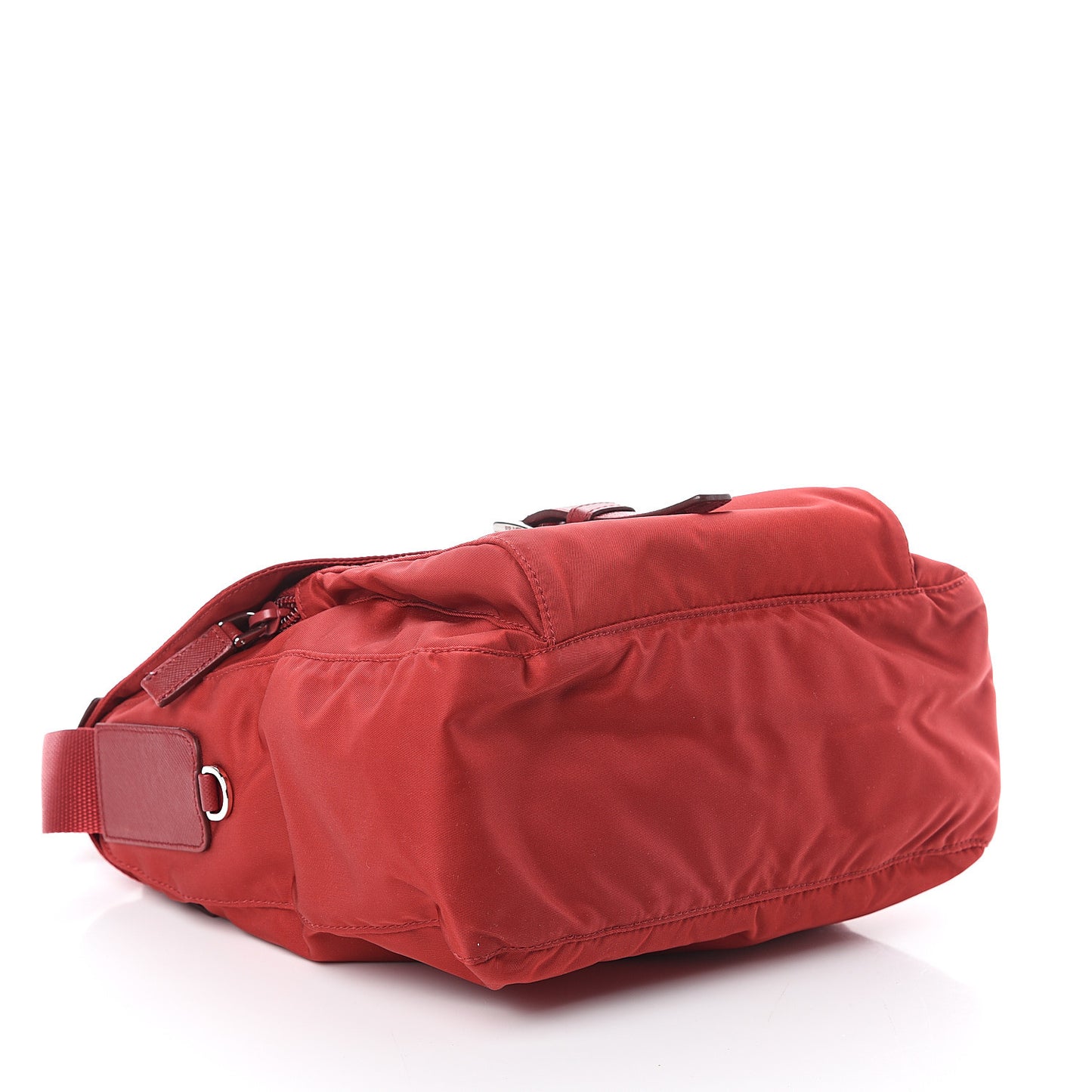 Tessuto Nylon Saffiano Vela Messenger Fuoco