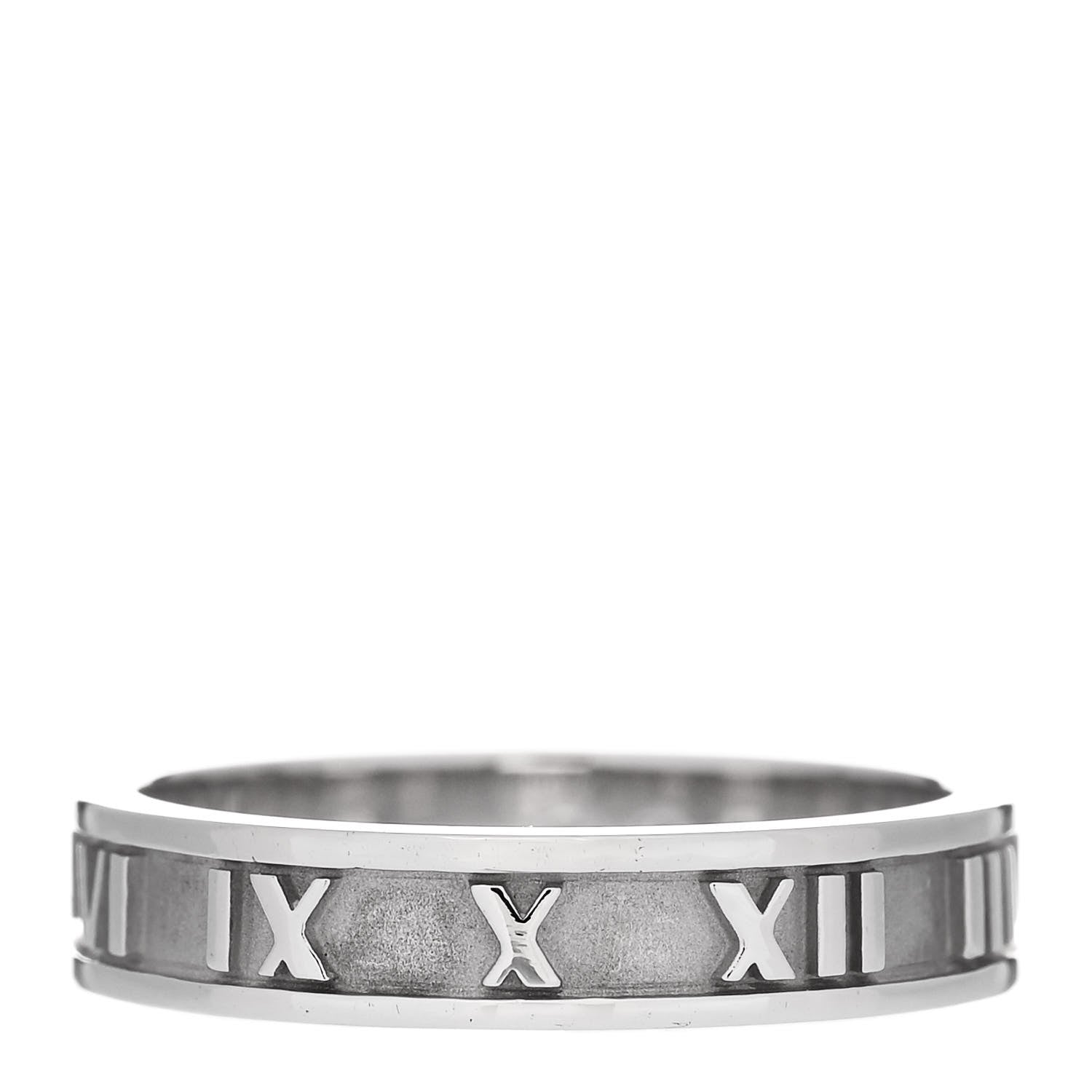 Tiffany 18k White Gold Diamond Atlas Ring 56 7.5 3 of 5