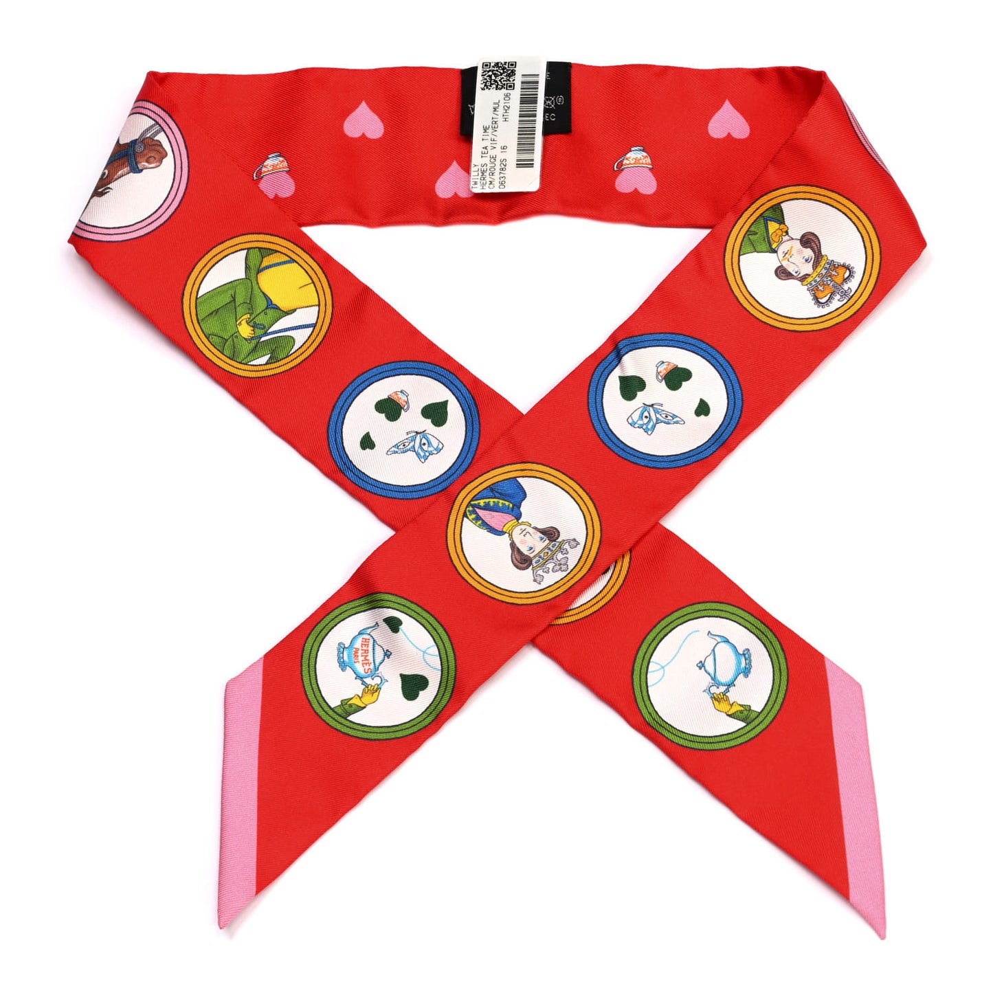 Silk Tea Time Twilly Rouge Vif Vert Multicolor