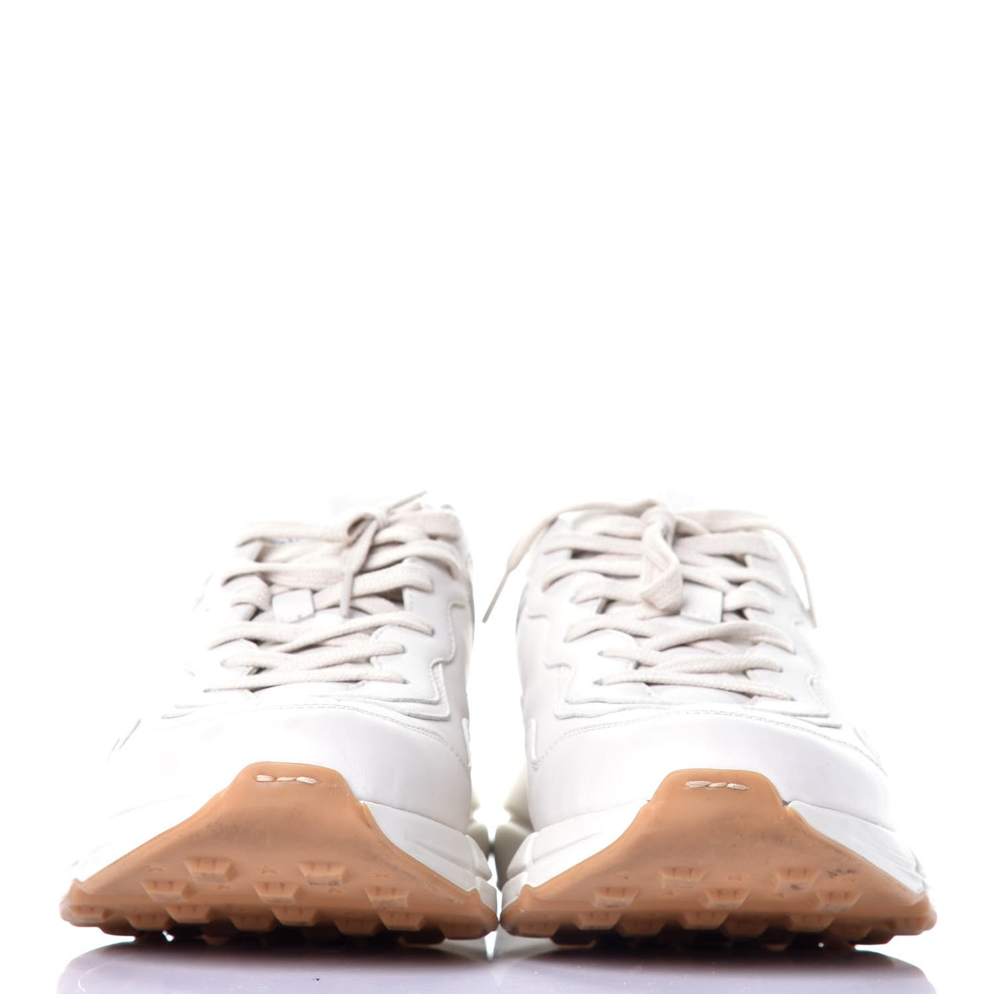 Calfskin Web Printed Mens Rhyton Sneakers 10.5 Mystic White