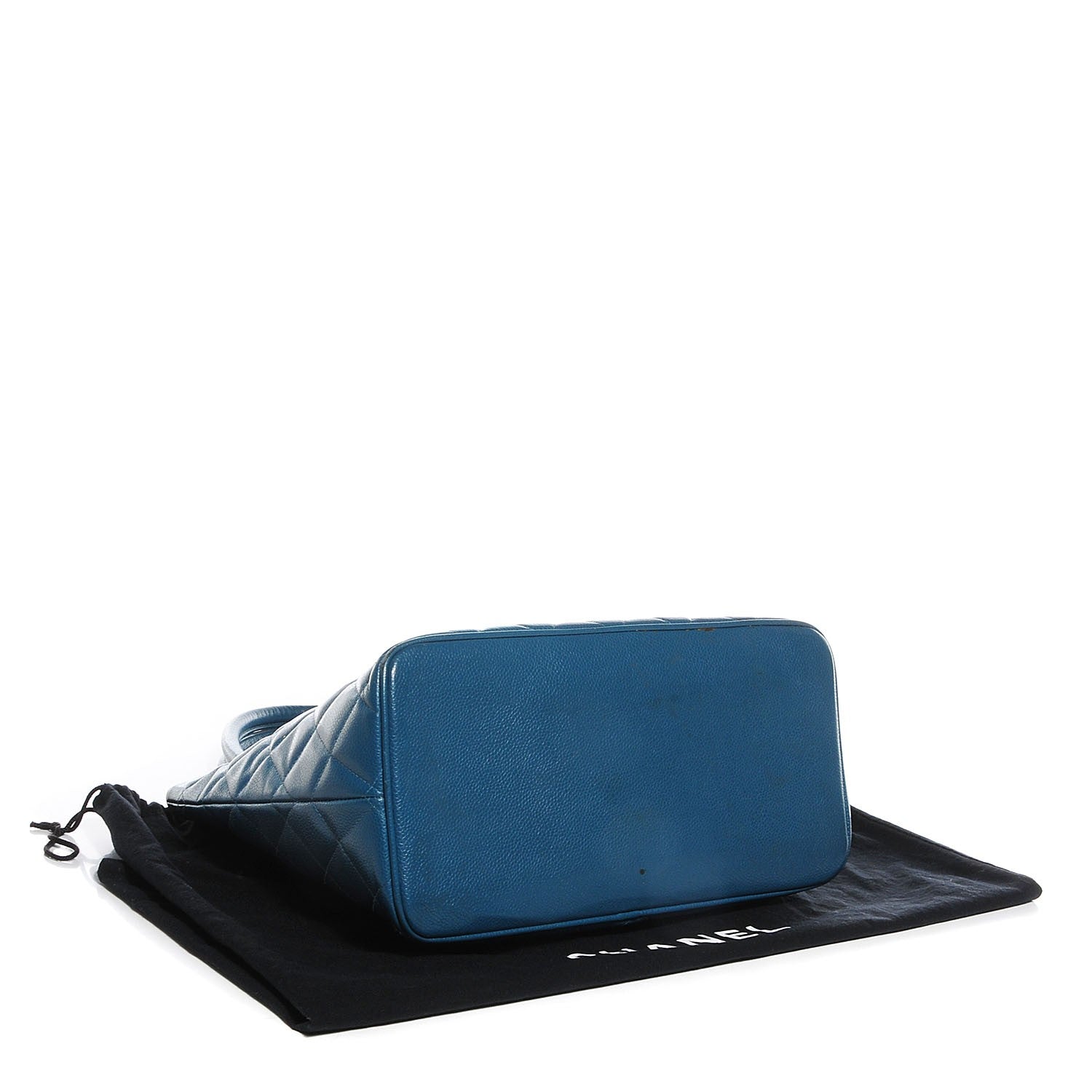 Chanel Caviar Quilted Medallion Tote Blue 4 of 8