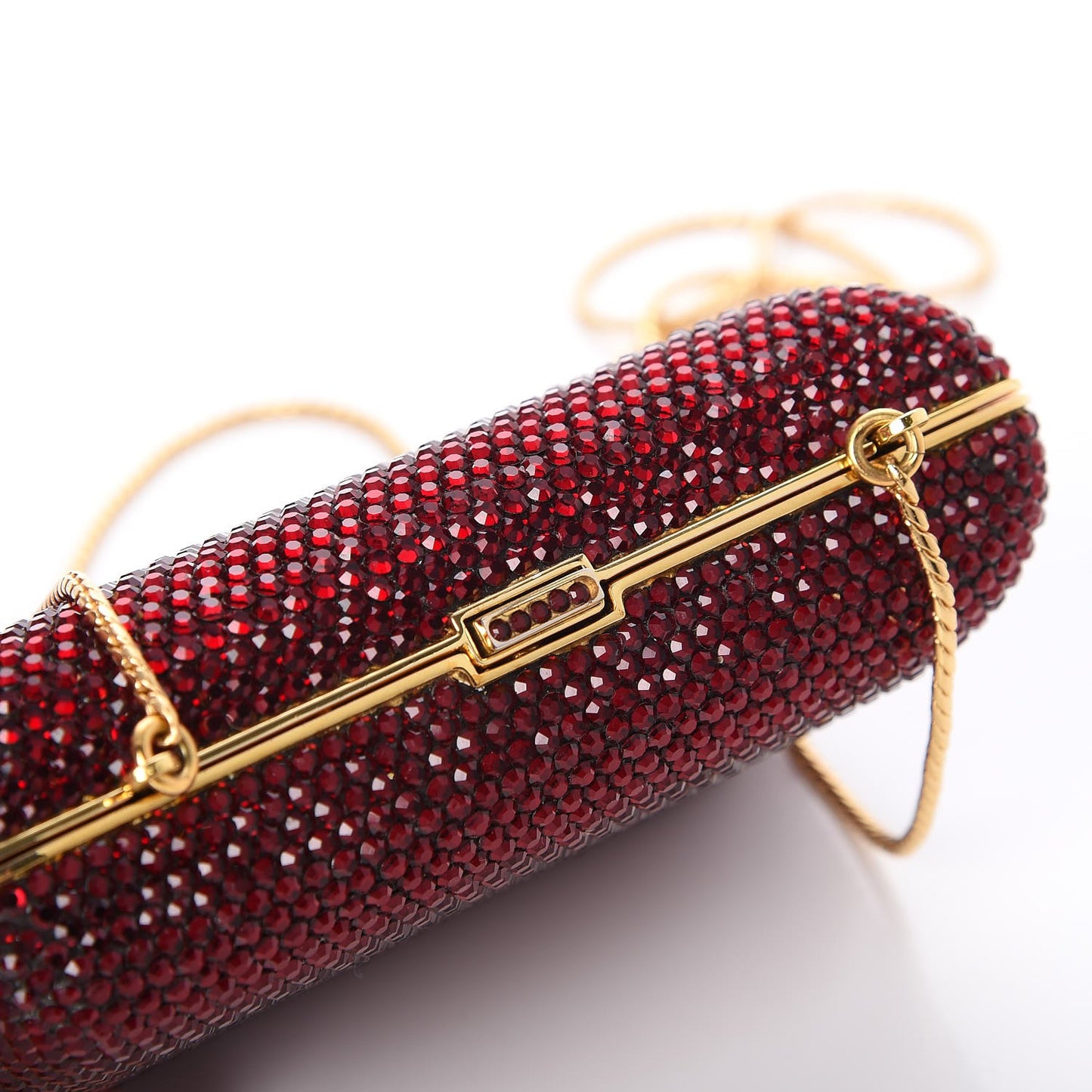 Crystal Minaudiere Clutch Red