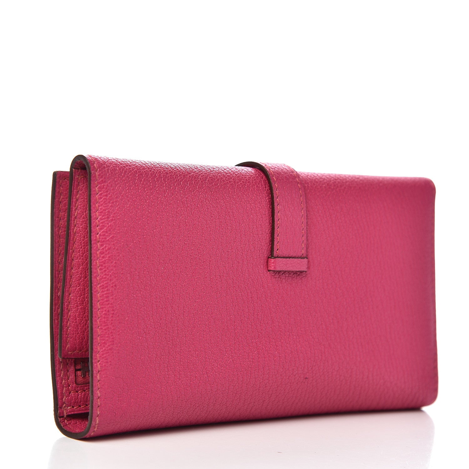 Hermes Chevre Mysore Tri-Fold Bearn Wallet Rose Shocking 3 of 8