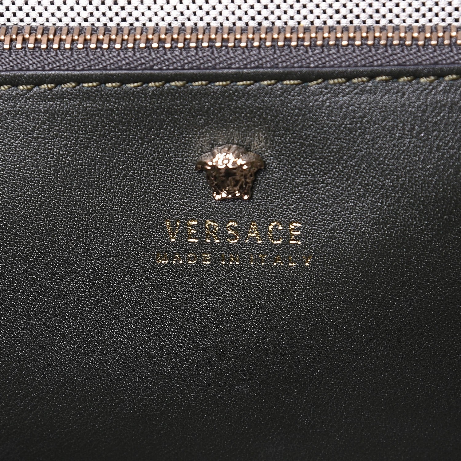 Versace Vitello Large Palazzo Empire Bag Burgundy Army Nero Black 9 of 12
