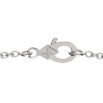 Van Cleef & Arpels 18K White Gold Diamond Pure Alhambra Pendant Necklace 4 of 8