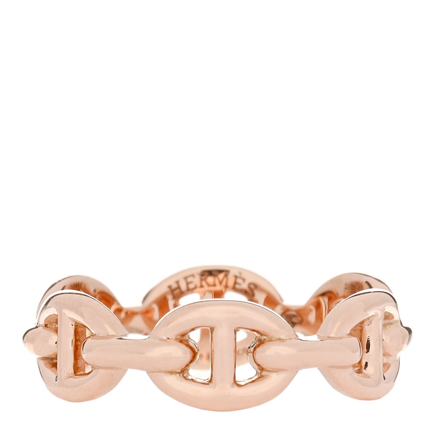 18K Rose Gold PM Chaine d'Ancre Enchainee Ring 53 6.5