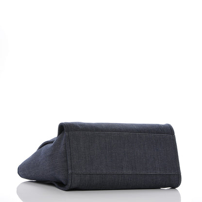Chanel Canvas Large Deauville Tote Dark Blue 5 of 8