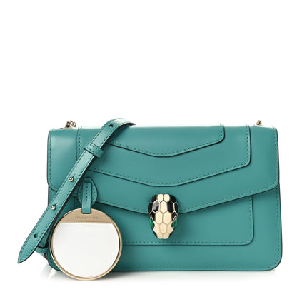 Bulgari Calfskin Serpenti Forever Shoulder Bag Emerald Green 2 of 10